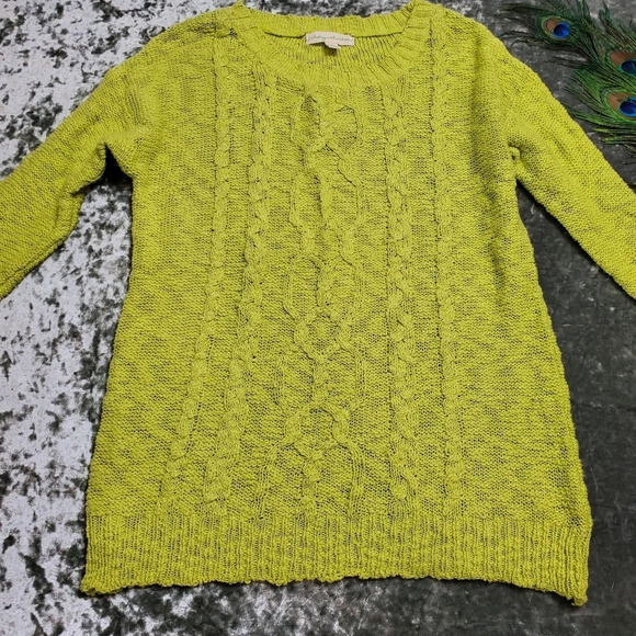 Staring at Stars Cable Knit Neon Sweater - Picture 2 of 6